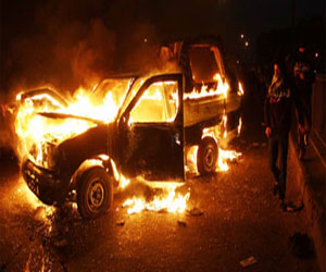   مصر اليوم - مديرية أمن القاهرة: الإخوان أشعلوا النار بسيارة شرطة بشارع الطيران
