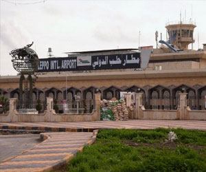   مصر اليوم - هبوط أول طائرة ركّاب في مطار حلب الدولي