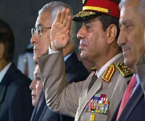   مصر اليوم - القوات المسلحة تحتفل بثورة 25 يناير بحضور عدلي منصور والسيسي