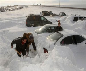   مصر اليوم - الثلوج تكسو معظم ولايات شمال الشرق الأميركية بسبب الهواء القطبي