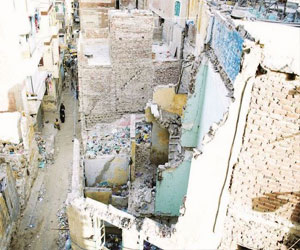   مصر اليوم - انهيار منزل بسوهاج بسبب اعمال حفر بالمنطقة