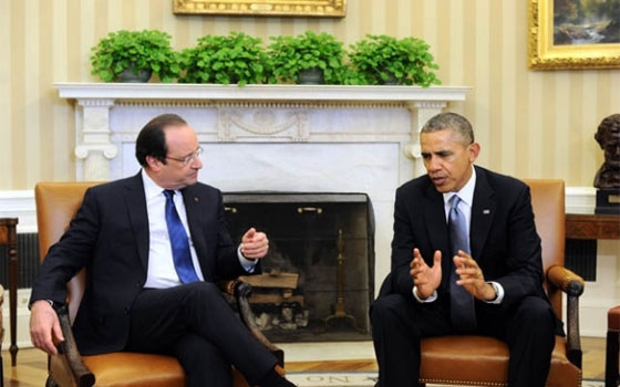   مصر اليوم - أوباما وهولاند يؤكدان الدعم للمعارضة السوريَّة المعتدلة وضرورة تجنيب لبنان حرباً أهلية