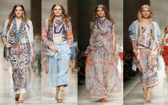   مصر اليوم - الفساتين الطويلة والمطبوعة تعود لاقتحام موضة ربيع 2014