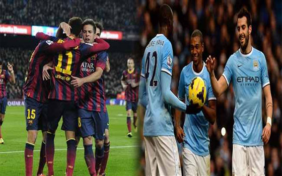   مصر اليوم - ثُنائيَّة ميسي والفيش تُنقذ البارشا وتكسر مانشستر سيتي على أرضه‏