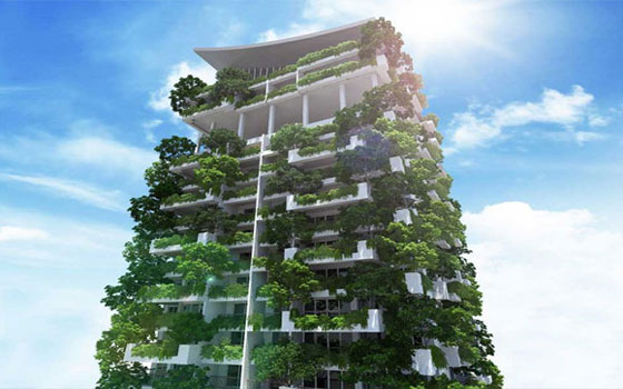 مصر اليوم - مبنى سكني في سريلانكا سيكون أطول حديقة عموديّة في العالم