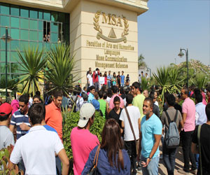   مصر اليوم - طلاب جامعة MSA يحتجون اعتراضًا على فصل 50 طالبًا‏