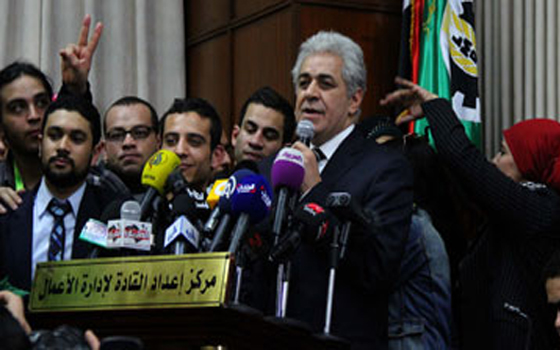   مصر اليوم - صباحي يُهاجم قانون التظاهر وحبس الثوّار ويتعهّد بتعديل معاهدة السلام