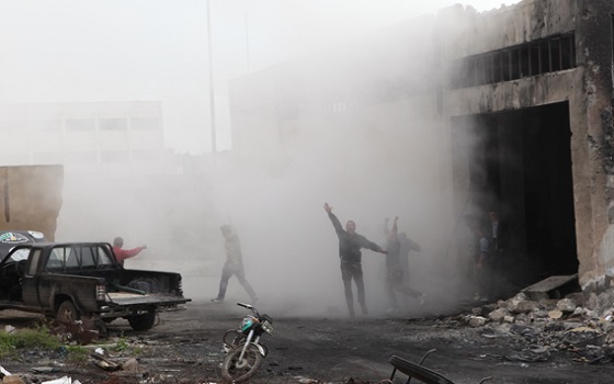   مصر اليوم - الكتائب المعارضّة تهاجم القوّات الحكوميّة السوريّة بصواريخ محليّة الصنع في حلب