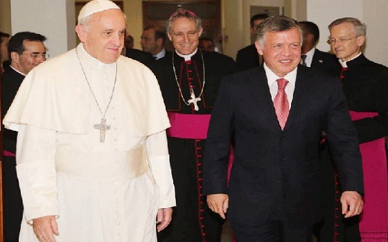   مصر اليوم - الملك عبدالله الثاني أكد للبابا حرص الأردن على السَّلام والاستقرار في المنطقة