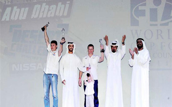   مصر اليوم - زايد بن حمدان بن زايد يُتوِّج الفائزين في رالي أبوظبي الصحراويّ للسيّارات