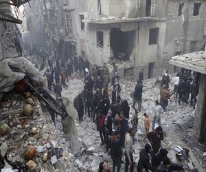   مصر اليوم - أكثر من 344 برميلًا متفجرًا على حلب في أقلّ من شهر