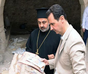   مصر اليوم - الرئيس السوري يزور معلولا مهنئاً المسيحيِّين بعيد الفصح المجيد