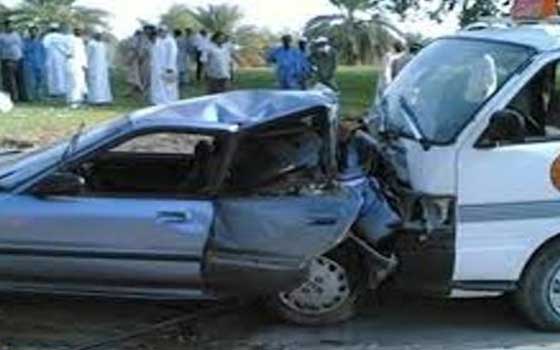   مصر اليوم - حادث تصادم سيارتين في طريق رشيد في البحيرة