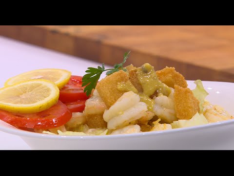 طريقة عمل سيزر سلاط بالجمبري