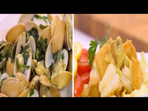 جندوفلي بالكمون والفلفل الحار وسيزر سلاط بالجمبري