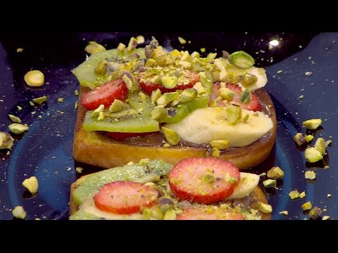 طريقة عمل توست بالشيكولاتة والفواكة