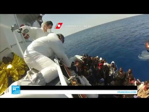 فيديو غرق المئات من المهاجرين في البحر المتوسط
