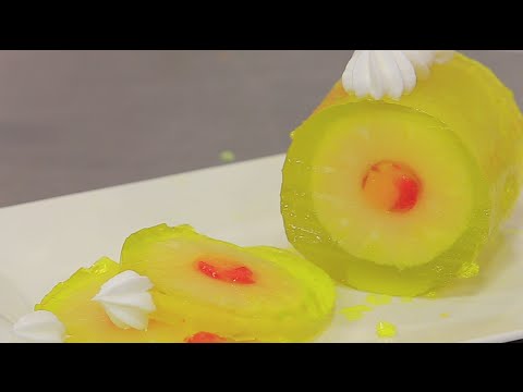 طريقة عمل رول جيلي الأناناس و الفواكه