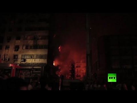 مشاهد أخرى لحريق في فندق الأندلس بضاحية العتبة بالقاهرة