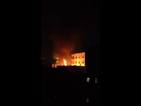 شاهد حريق الدرب الأحمر المروع