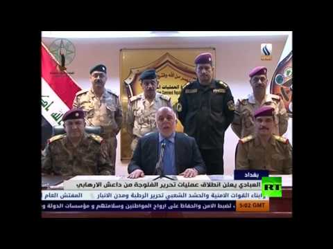 بالفيديو العبادي يعاين عملية استعادة الفلوجة