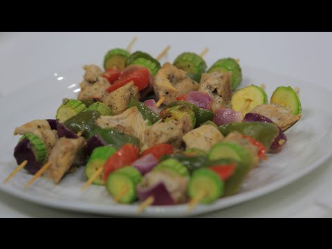 طريقة عمل كباب دجاج بالكوسة
