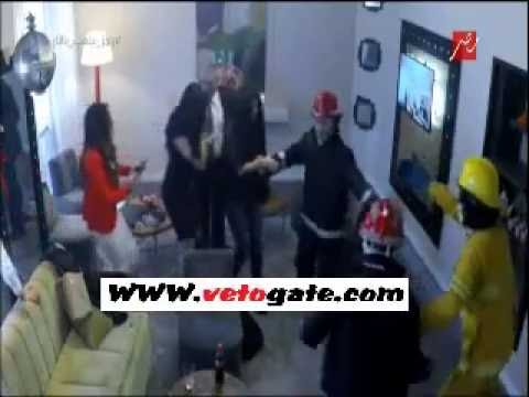 لحظة أحتراق الفنانة غادة عادل في برنامج رامز جلال