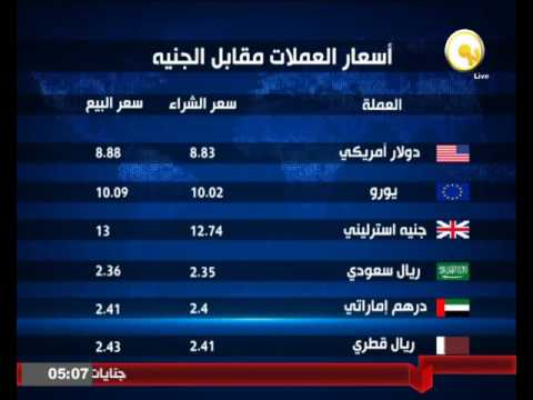 بالفيديو شاهد أسعار العملات مقابل الجنيه المصري ـ 7 يونيو 2016