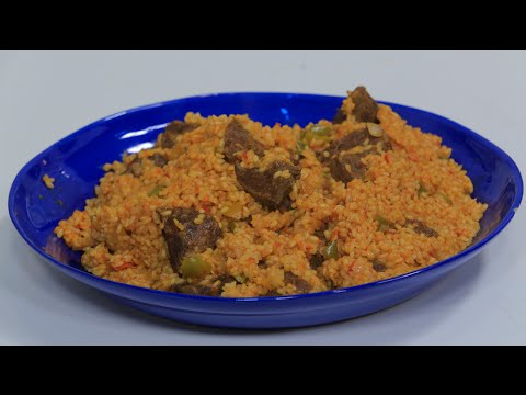 طريقة عمل ارز احمر باللحمة