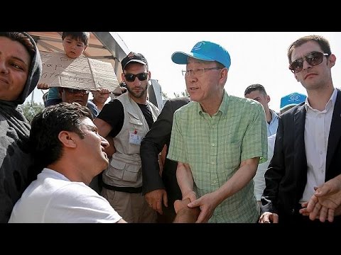 بالفيديو بان كي مون يدعو اليونان إلى انهاء احتجاز المهاجرين