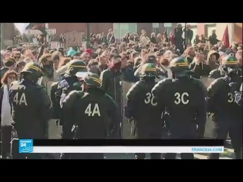 بالفيديو مظاهرة في باريس ضد قانون العمل وسط إجراءات أمنية مشددة