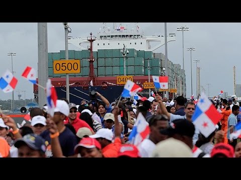 الاحتفال بتدشين قناة بنما بعد تجديدها وتوسعتها