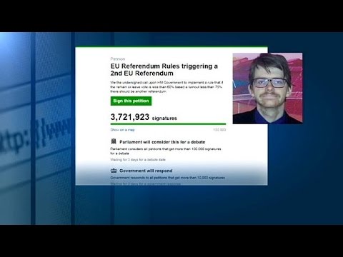 أكثر من ثلاثة ملايين بريطاني يوقعون على عريضة إعادة الإستفتاء