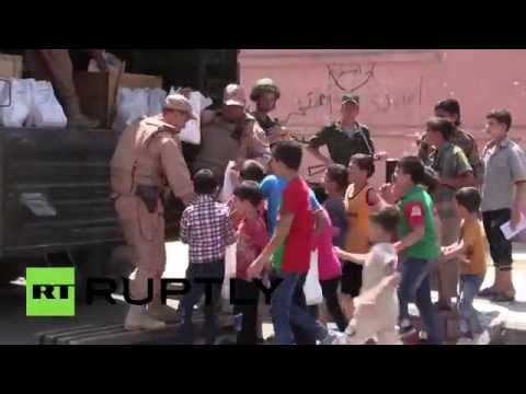 وصول مساعدات روسية للسوريين