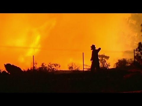 حريق ضخم في احدى جزر الكناري لابالما 