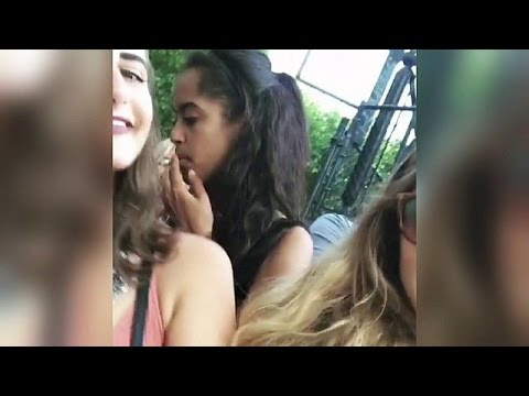 موقع أميركي ينشر فيديو تدخين ماليا أوباما للماريغوانا