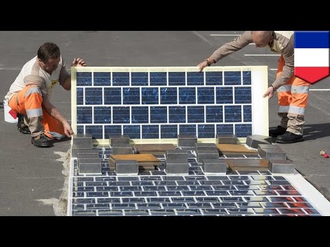 فرنسا تبدأ في رصف الطرق بألواح الطاقة الشمسية