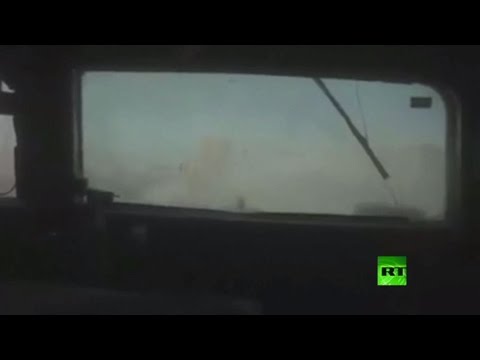 بالفيديو لحظة قصف موكب وزير الدفاع العراقي