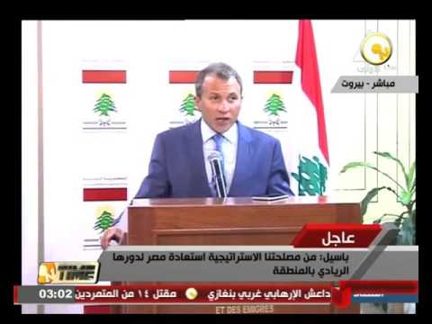 بالفيديو شاهد وزير خارجية لبنان يؤكد  أن مصر تمثل واحة اعتدال لبيروت