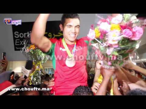 شاهد ما قاله البطل الأولمبي ربيعي بعد وصوله إلى الرباط