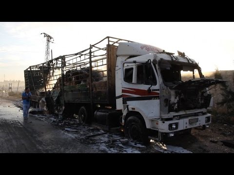 غارات جوية تستهدف قافلة إنسانية في ريف حلب الغربي