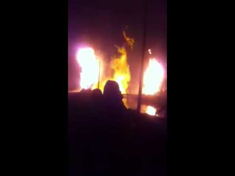 لحظة انفجار خط غاز منشية دهشور