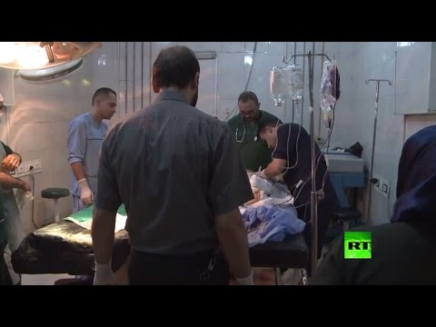 سقوط قذيفة صاروخية على مدرسة في حلب