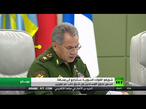 شويغو يؤكد أن وقف الغارات في حلب تمهيدًا للهدنة