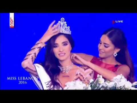 لحظة فوز ساندي تابت بلقب ملكة جمال لبنان 2016 وتتويجها
