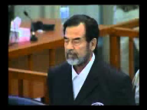 بالفيديو لحظة الحكم على صدام حسين بالإعدام ورد فعله الصادم للمحكمة