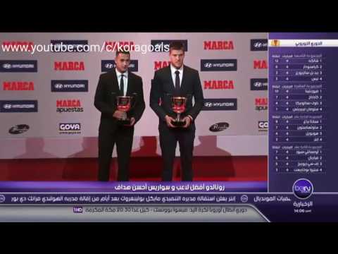 كريستيانو رونالدو أفضل لاعب ولويس سواريز أفضل هدّاف