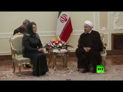 لقاء بين حسن روحاني ورئيسة مجلس الاتحاد الروسي فالنتيا ماتفيينكو