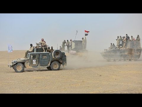 لحظة تفجير سيارة مفخخة أرسلها داعش