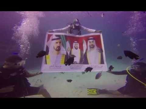 سعوديون يحتفلون باليوم الوطني للإمارات في أعماق البحر